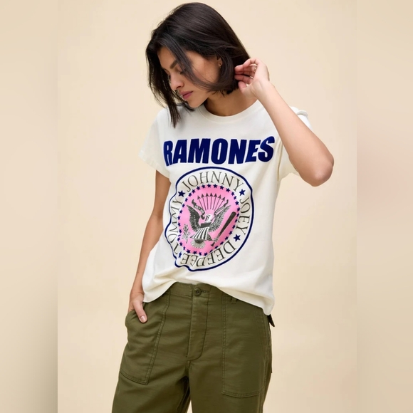 NWT DAYDREAMER RAMONES CLASSIC SEAL TOUR TEE, STONE VINTAGE, VARIOUS SIZES - Picture 2 of 6